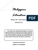 Philippine Literature English Learners’ Material