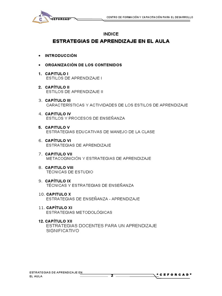 Estrategias de Aprendizaje en el Aula | PDF | Atención | Aprendizaje