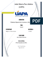 UAPA: Didáctica Especial de la Lectura y Escritura - Tarea II
