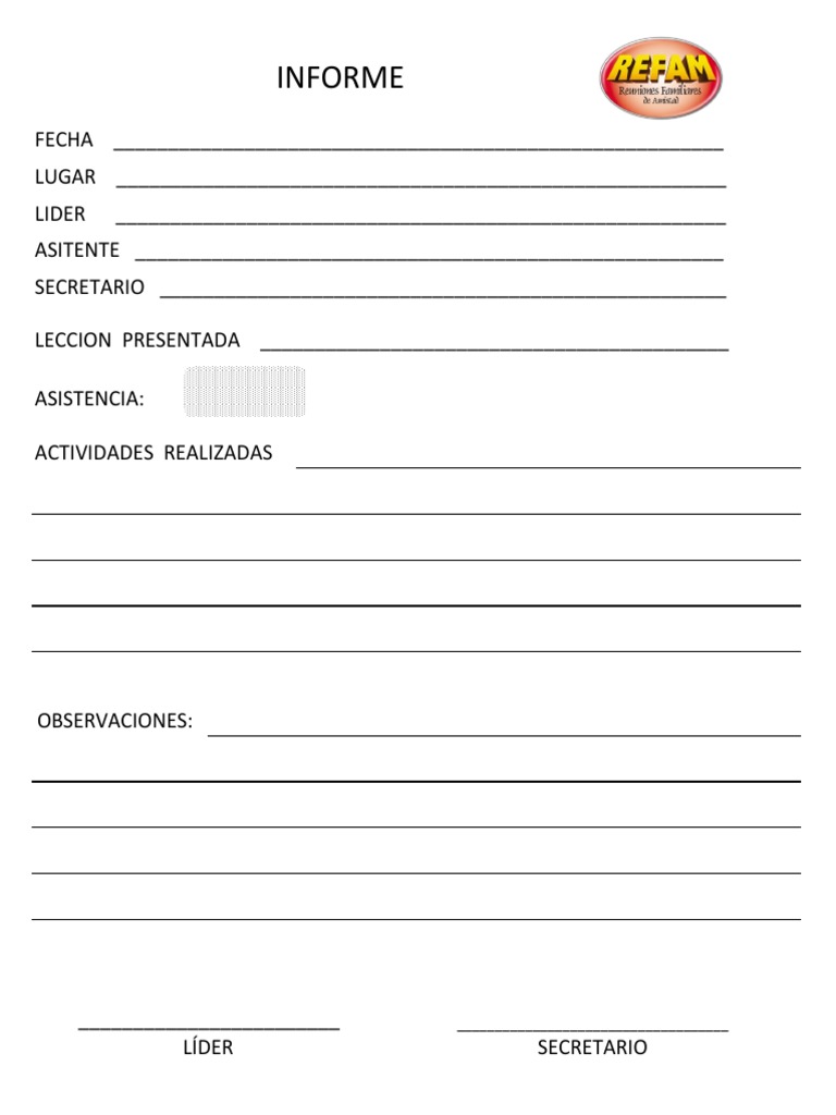 Informe de Actividades Refam | PDF