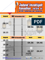 Jadwal Imsakiyah Ramadhan 1439H