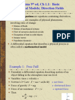 Boyce/Diprima 9 Ed, CH 1.1: Basic Mathematical Models Direction Fields