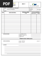 Contoh Form Persetujuan Material Proyek | PDF
