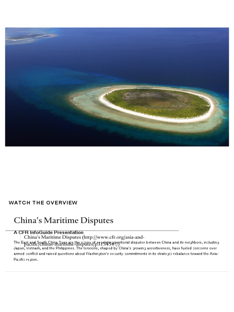 China S Maritime Disputes Pdf South China Sea Association Of