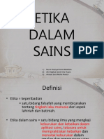 ETIKA SAINS DALAM TAMADUN ISLAM