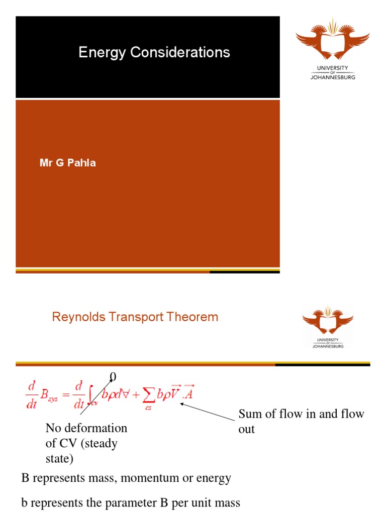 Energy Considerations in Fluid Flow | PDF | Fluid Dynamics | Fluid ...