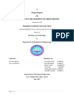 A Project Report On Performance Measurment of Green-House