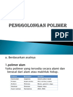 Penggolongan Polimer