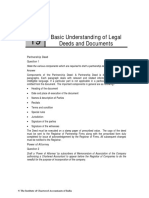 Basic Understanding of Legal Deeds and Documents: Partnership Deed