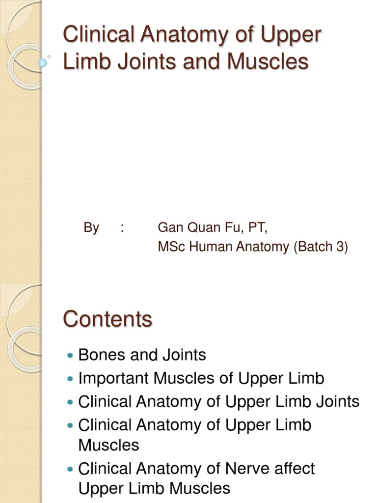 Clinical Anatomy of Upper Limb Joints | PDF | Elbow | Anatomical Terms ...