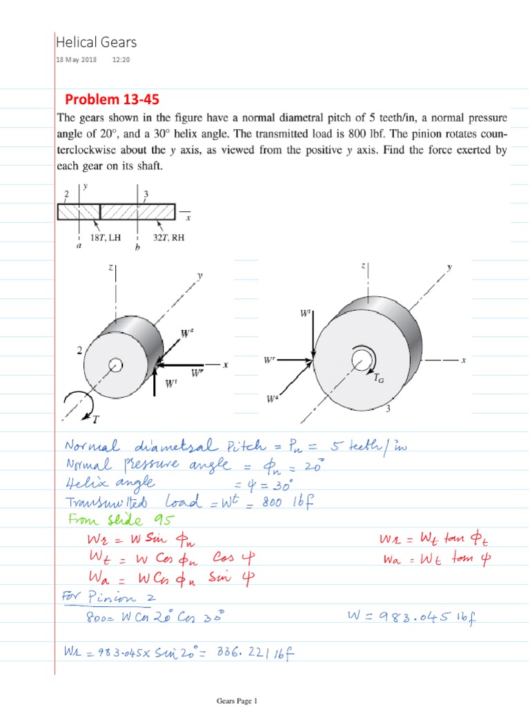Helical Gears PDF