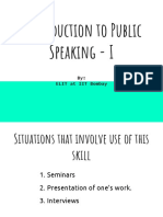 Introduction To Public Speaking