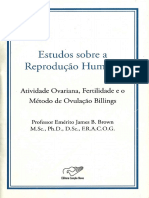 ESTUDO REPRODUÇÃO HUMANA MÉTODO BILLINGS OVULAÇÃO Professor Emérito James B. Brown PDF