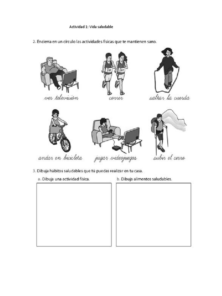 Actividades de Vida Saludable para Primaria | PDF