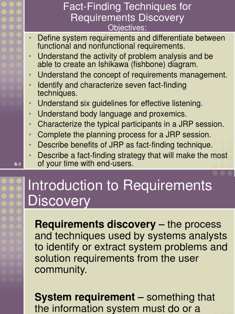 Fact-Finding Techniques for Requirements | PDF | Interview | Nonverbal ...