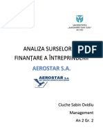 Proiect Finanțe - Analiza Surselor de Finanțare A Întreprinderii