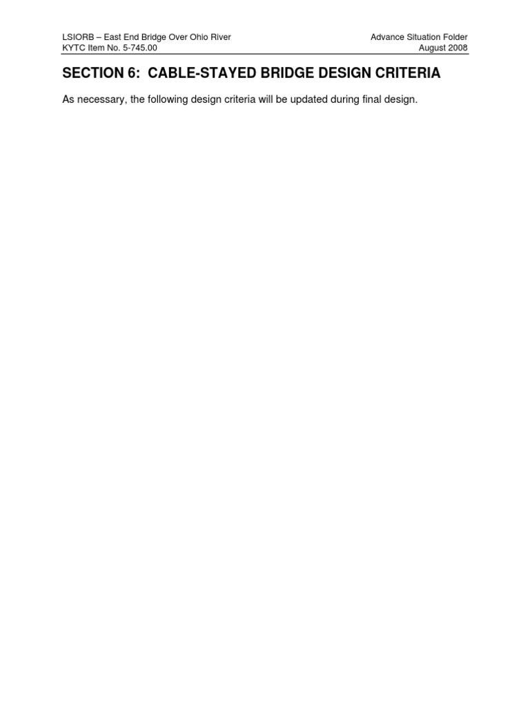EEB - ASF - Section 6 - Cable-Stayed Bridge Design Criteria | PDF ...