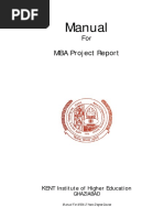 Mba Project Guidelines