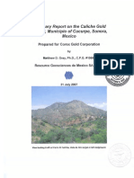 Cerro Caliche Technical Report M Gray for Corex Gold 2007July31.10591820