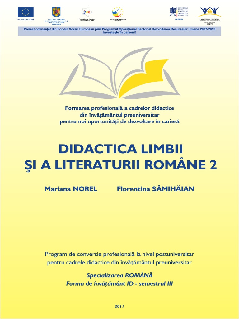 Didactica Limbii Si Literaturii Romane