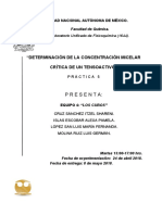 Determinación de La Concentración Micelar Crítica de Un Tensoactivo