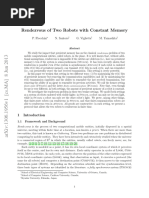 Rendezvous of Two Robots With Constant Memory: P. Flocchini N. Santoro G. Viglietta M. Yamashita