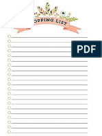 Shopping List PDF