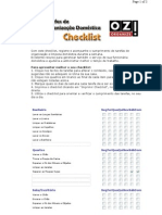 Checklist tarefas domésticas