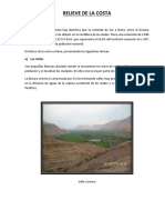 Relieve costero: formas y sectores de la costa peruana
