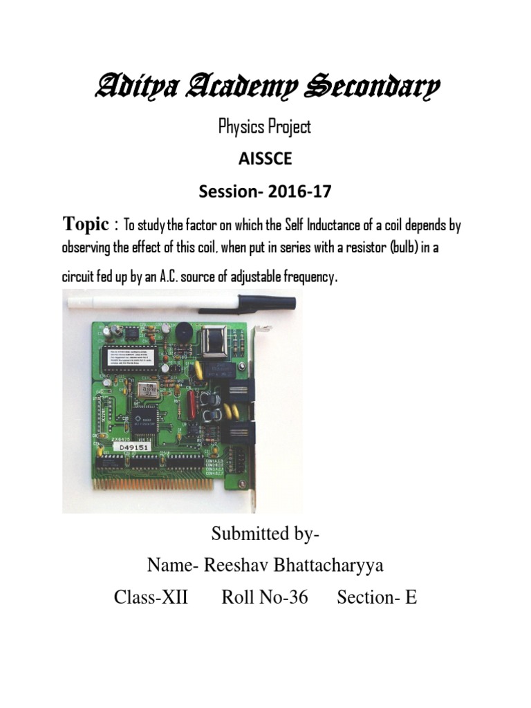Self Inductance Factors in AC Circuits | PDF | Inductor | Inductance