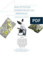 Caractetísticas Petrográficas de Los Minerales