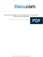 Summary Principles of Economics Book Economics Parking Powell Mathews
