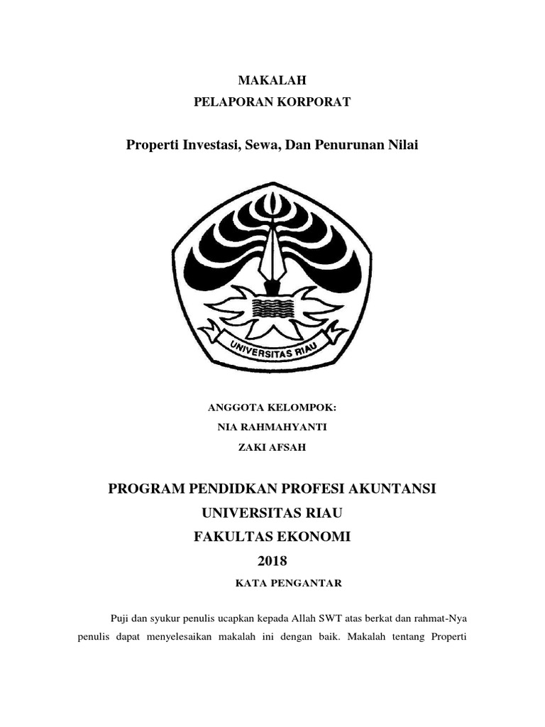Makalah Properti Investasi