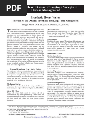 Heart Valve Selection