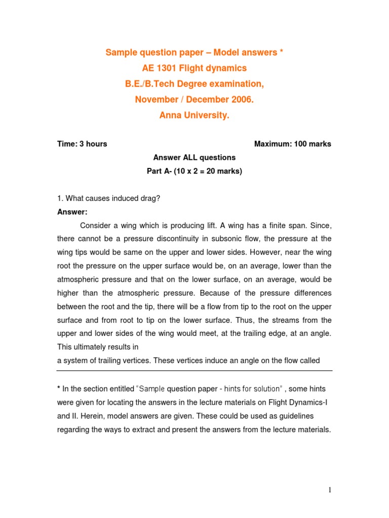 061 - Sample Question Paperand Model Answers PDF | PDF
