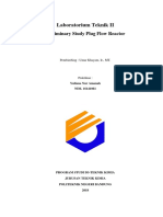 Laboratorium Teknik II: Preliminary Study Plug Flow Reactor