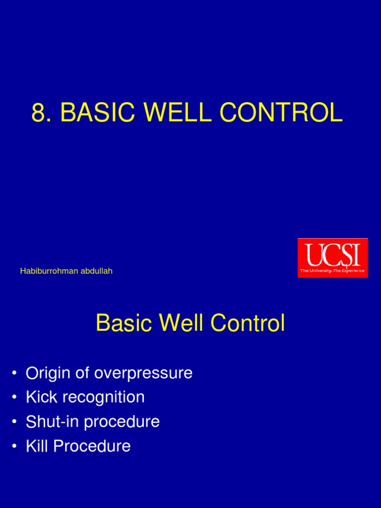 Basic Well Control: Habiburrohman Abdullah | PDF | Chemical Engineering ...