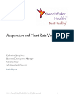 Acupuncture and Heart Rate Variability: Radostina Stoycheva Business Development Manager 408-656-5728