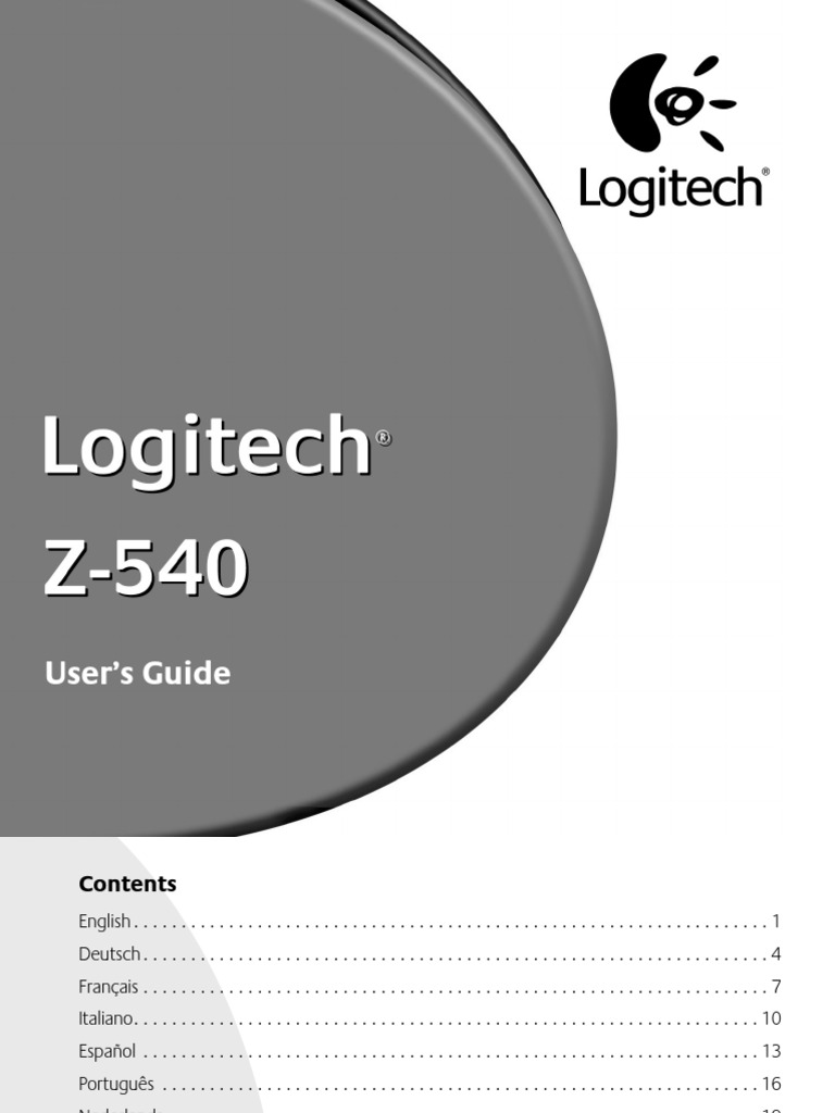 z540 Logitech | PDF | Loudspeaker | Sound Production