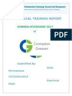 Crompton Greaves Training Report