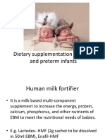 Dietary Supplementation For Term and Preterm Infants