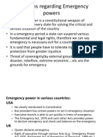 Provisions Regarding Emergency Powers