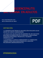 Meningoencefalitis Bacteriana en Adultos: Henry Daniel Marigorda Castro Mr1 de Neurologia Del Hnass