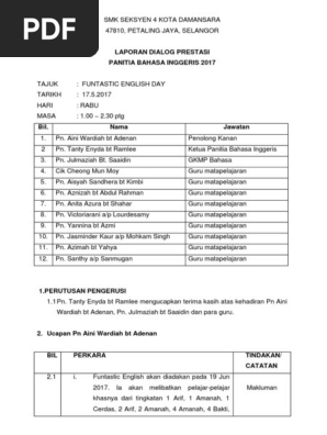 Laporan Dialog Prestasi 2017