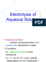 Chapter 6b Electrolysis of Aqueous Solution