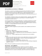 Anti-Avoidance Provisions in Malaysia