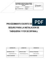 TF-SSOMA-PR-030 Procedimiento para Instalación de Tabiqueria y FCR de Drywall