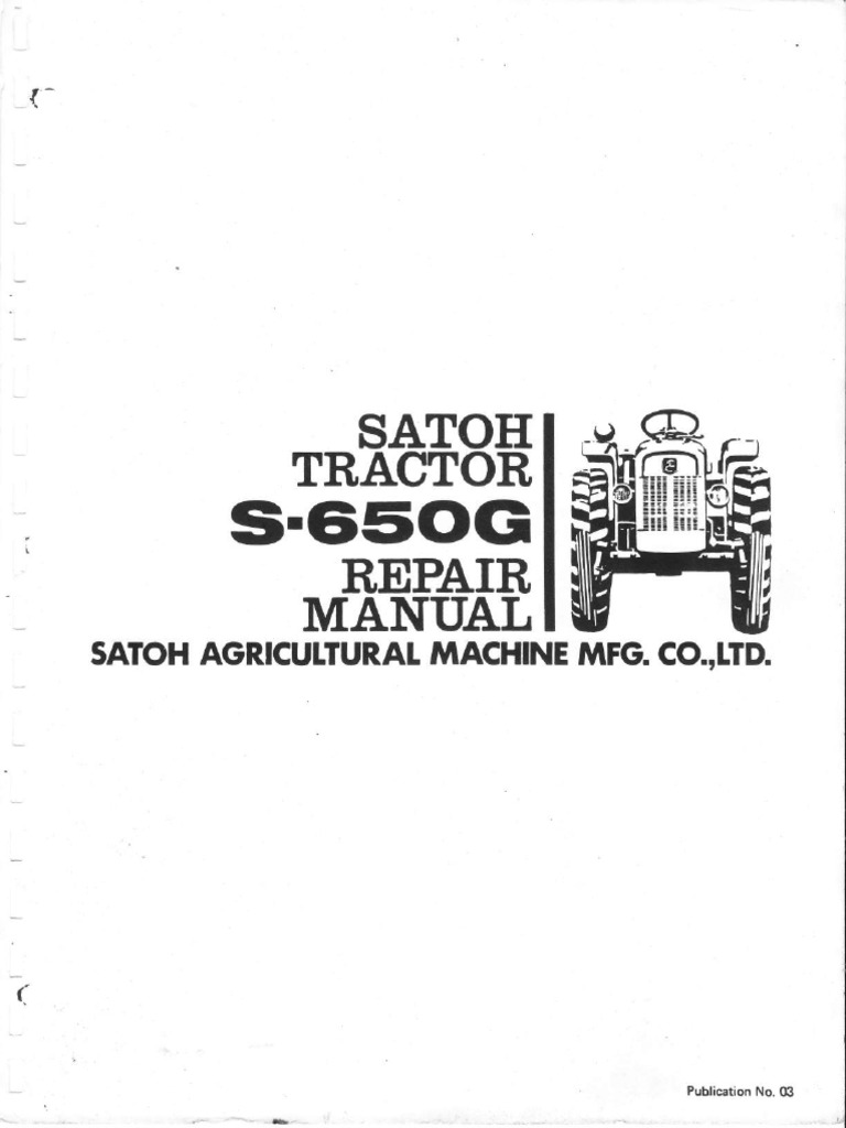 Satoh S650G Repair Manual PDF Carburetor Cylinder (Engine)