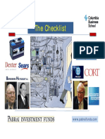 Checklist - Mohnish Pabrai PDF