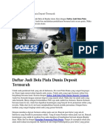 Daftar Judi Bola Piala Dunia Deposit Termurah